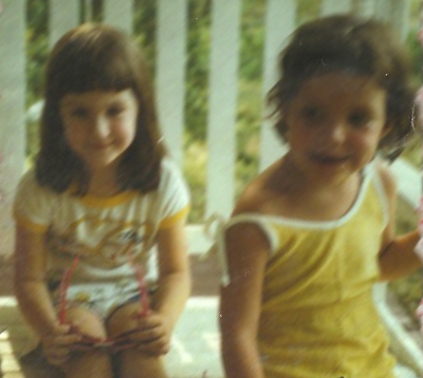 me and rachel, circa 1989, age 5